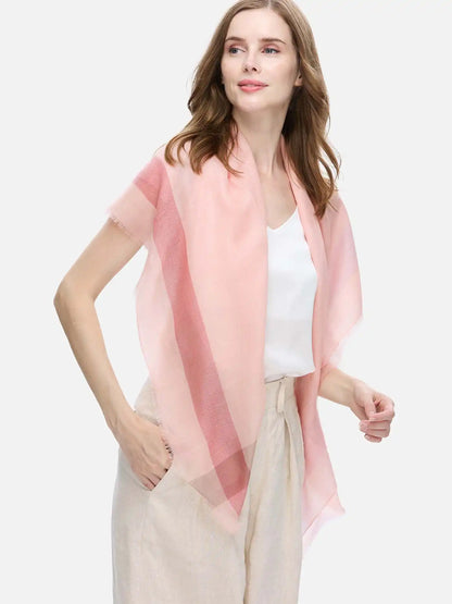 Square - Featherlight Rose Cashmere Scarf