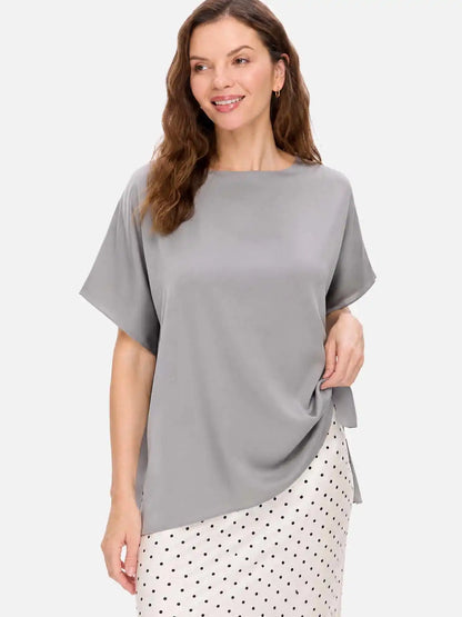 Gray Silk Ease Top