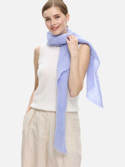 Cornflower Blue CloudPuff Cashmere Scarf