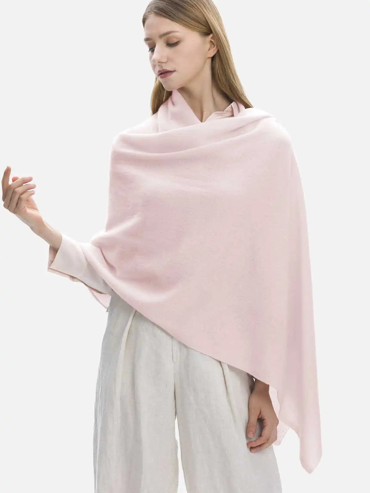 FlexKnit Light Pink Cashmere Wrap