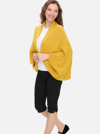 Golden Ochre Wearable Cashmere Wrap