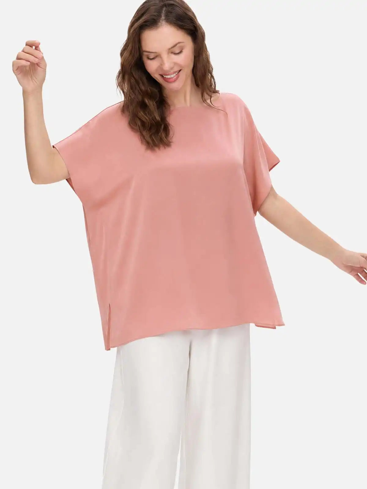 Rose Silk Ease Top