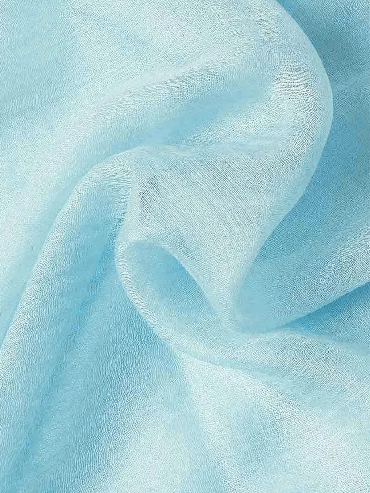 Featherlight Aqua Blue Cashmere Scarf
