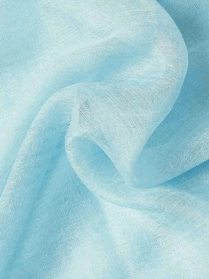 Featherlight Aqua Blue Cashmere Scarf