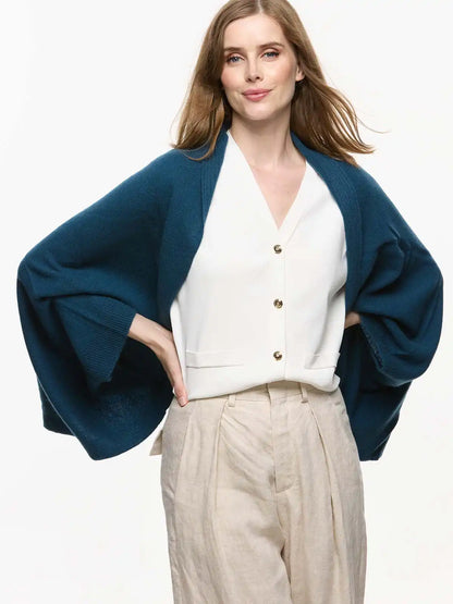Navy Blue Wearable Cashmere Wrap