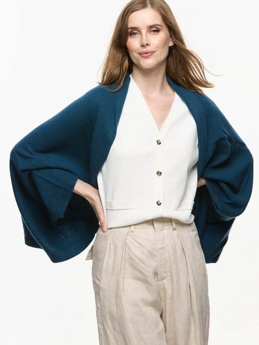 Navy Blue Wearable Cashmere Wrap