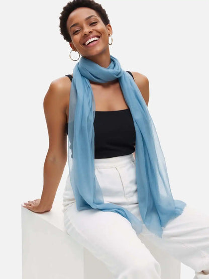 Featherlight Mist Cashmere Scarf