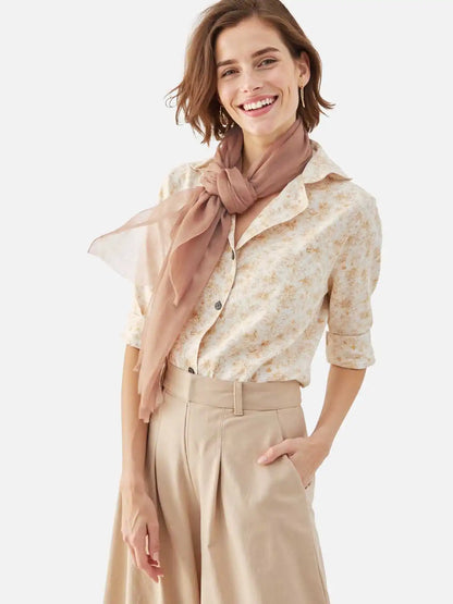 Featherlight Mocha Cashmere Scarf