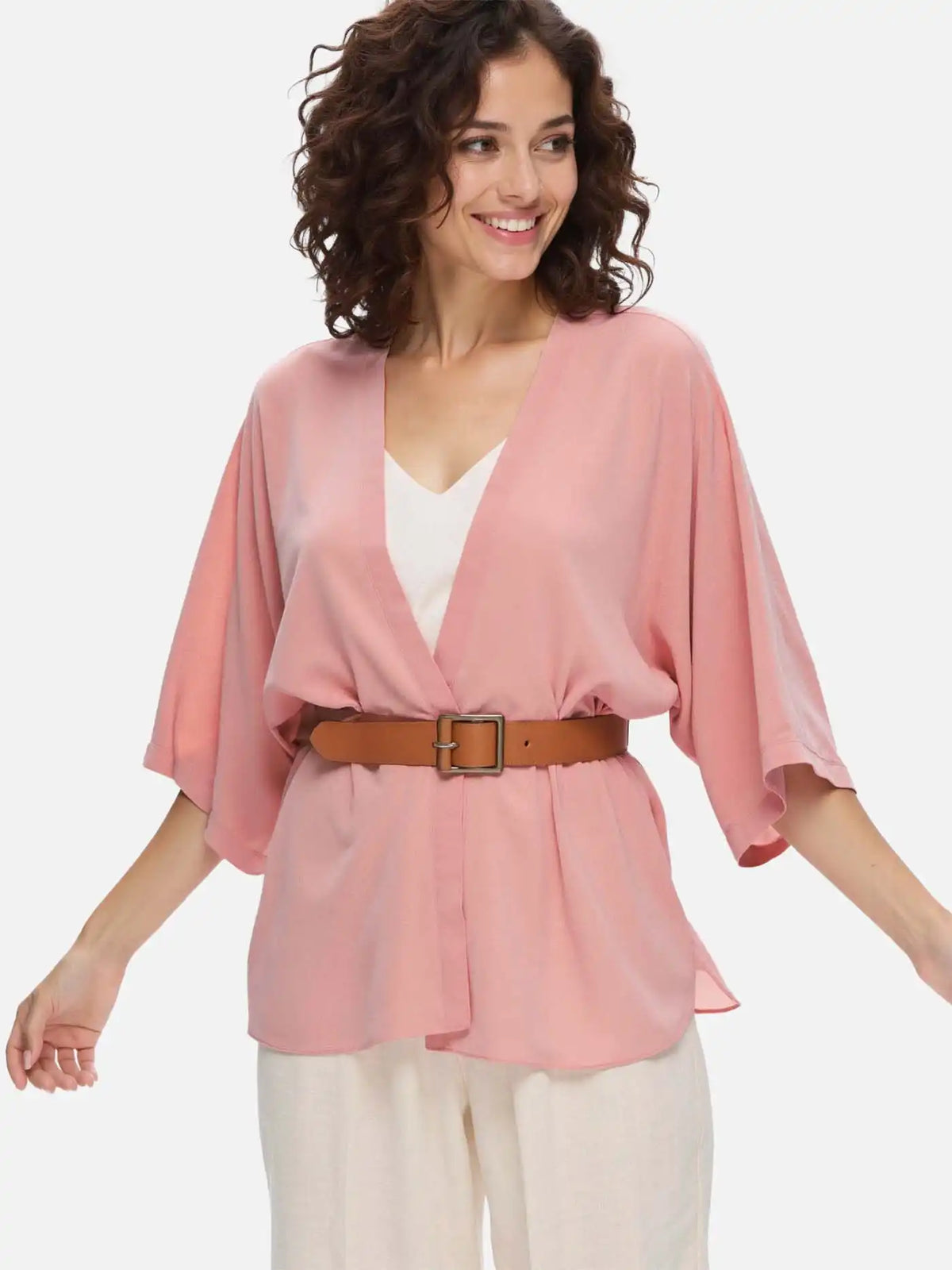Dusty Rose Silk Relax Cardigan