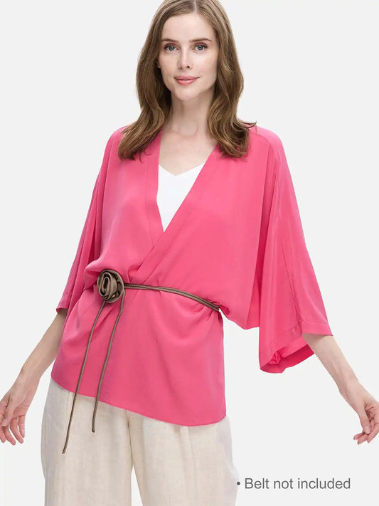 Fuchsia Silk Relax Cardigan
