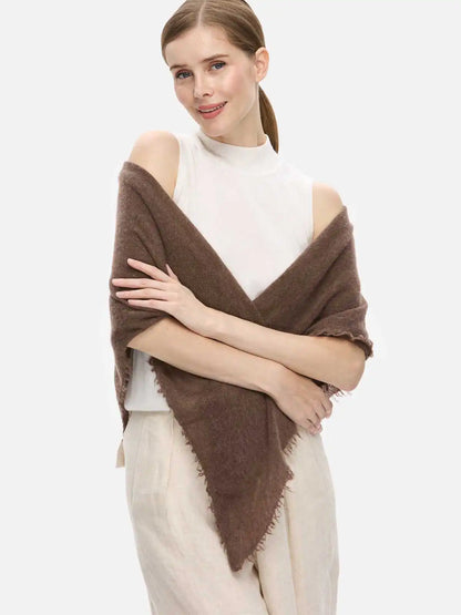 Brown CloudPuff Cashmere Scarf