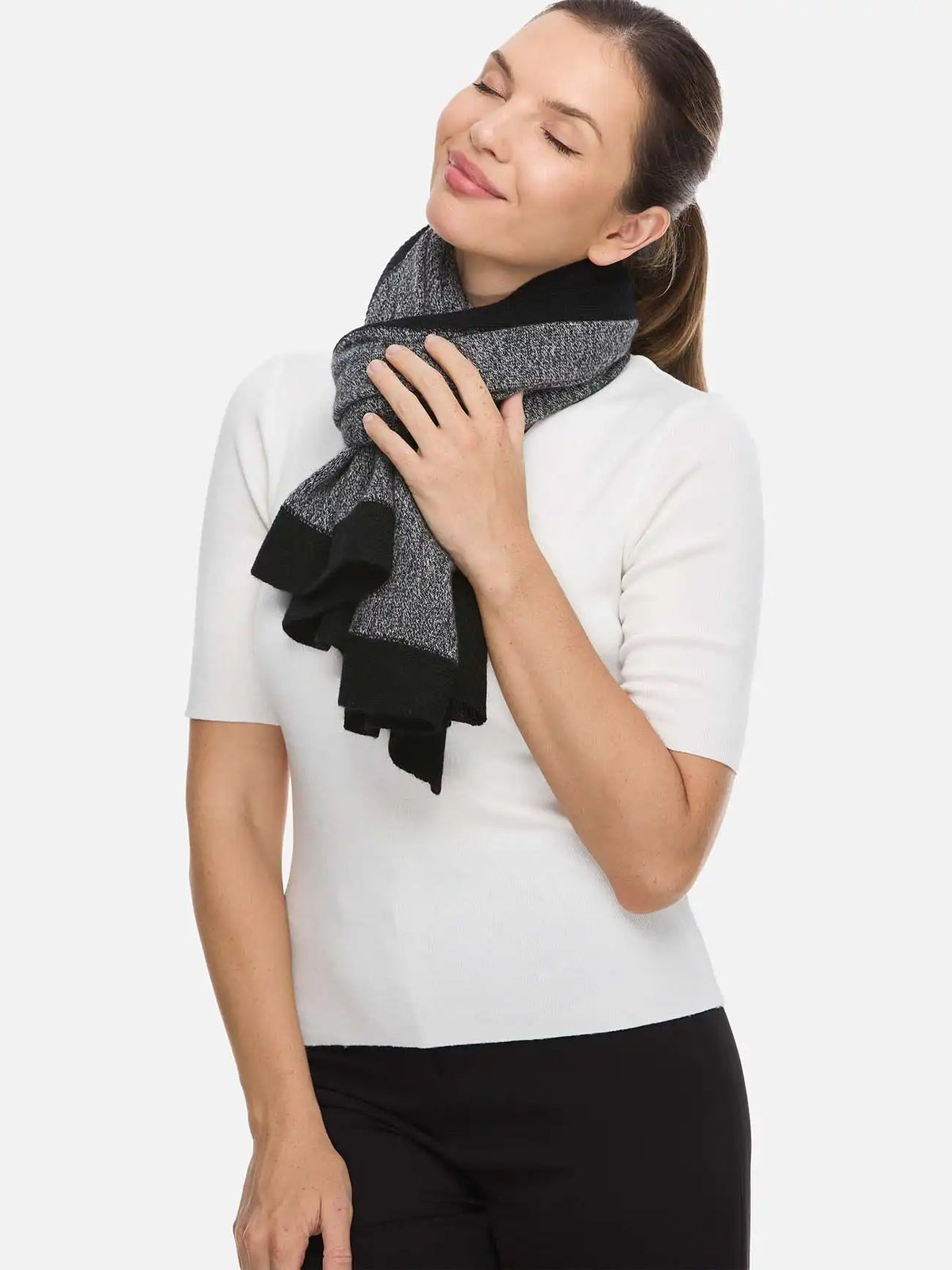 Charcoal Cashmere Poncho