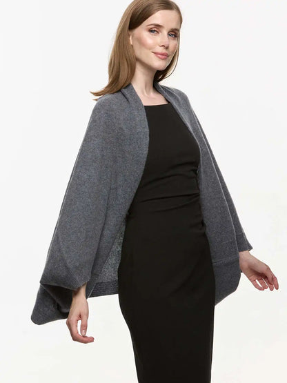 Gray Wearable Cashmere Wrap
