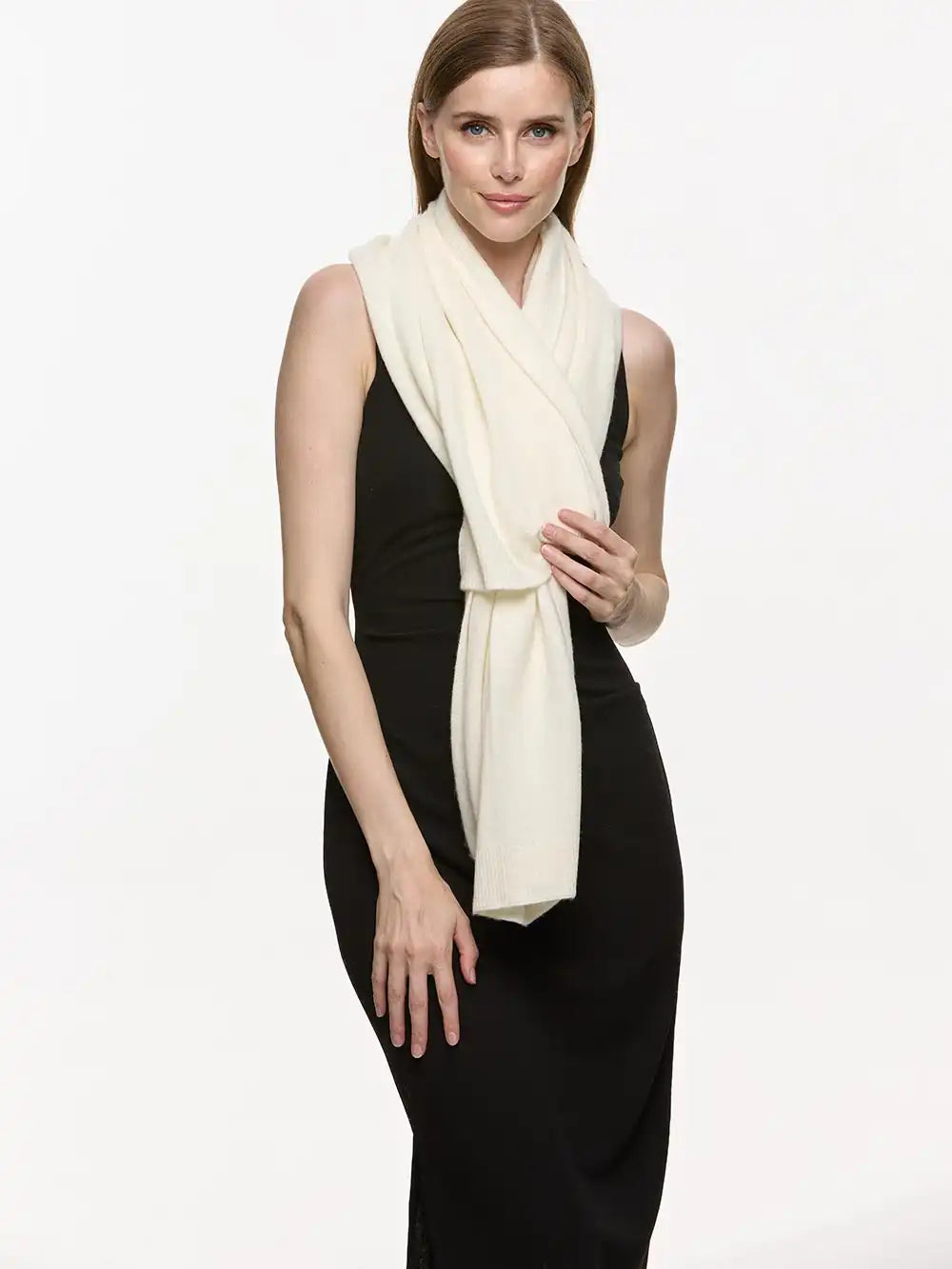 Ivory Wearable Cashmere Wrap