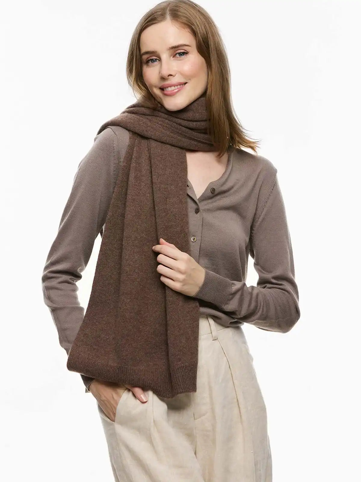 Walnut Wearable Cashmere Wrap