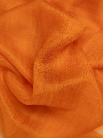 Featherlight Orange Cashmere Scarf