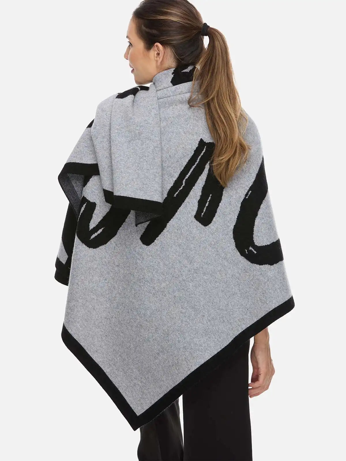 Sesame Dot Luxe Cashmere Blanket - Gray