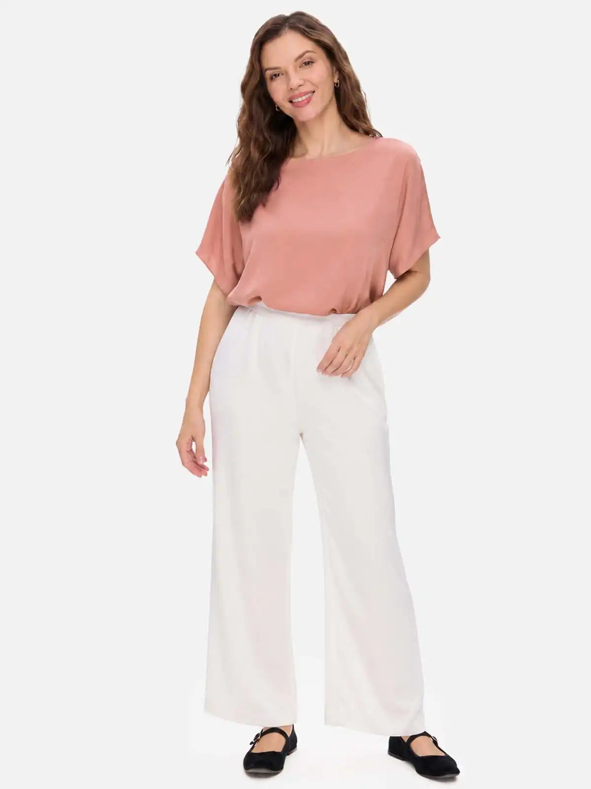 Rose Silk Ease Top