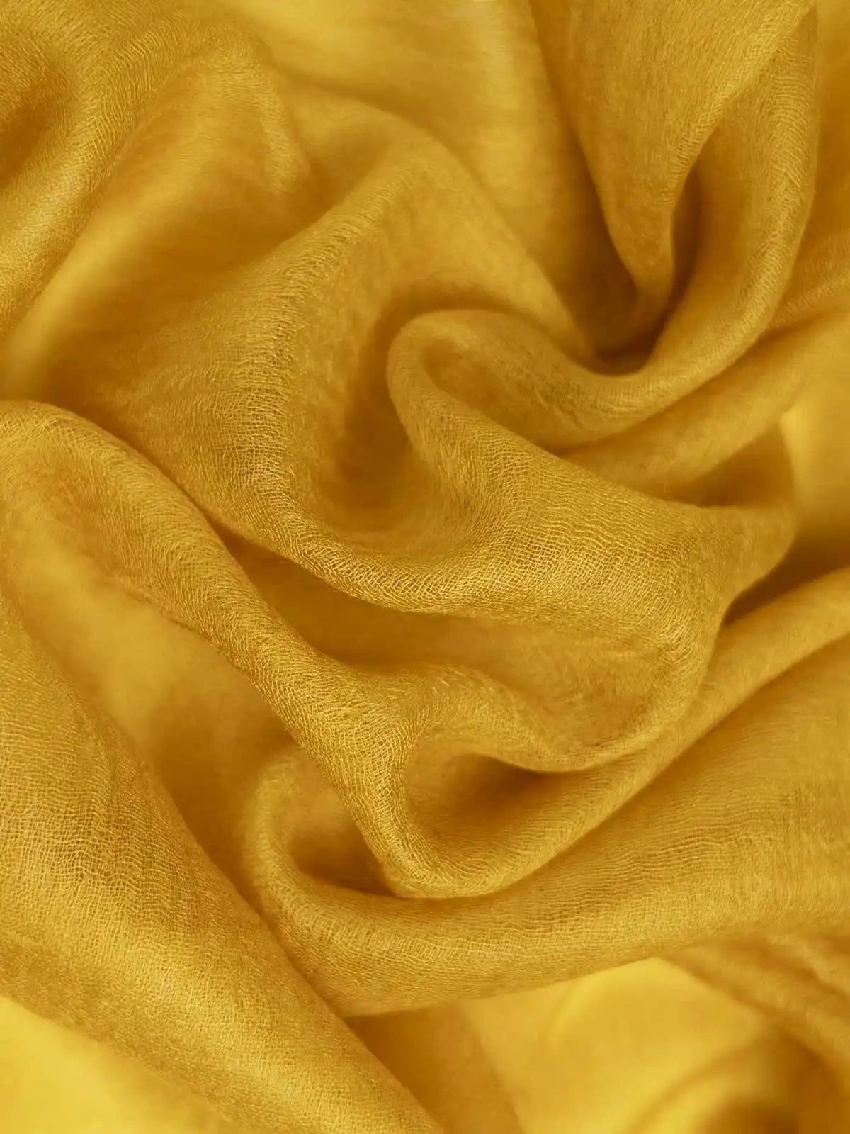 Featherlight Mustard Cashmere Scarf
