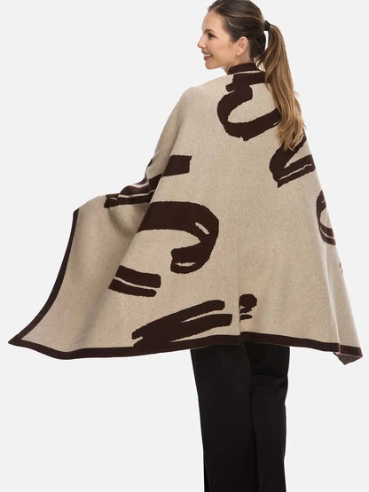 Sesame Dot Luxe Cashmere Blanket - Brown