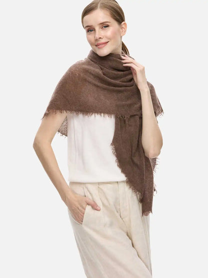 Brown CloudPuff Cashmere Scarf