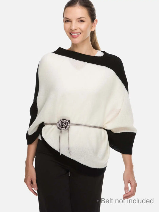 White Cashmere Poncho