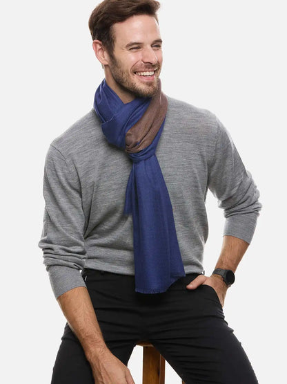 Sapphire Diamond Mens Cashmere Scarf