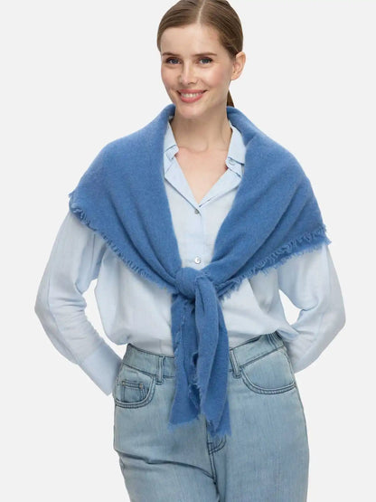French Blue CloudPuff Cashmere Scarf