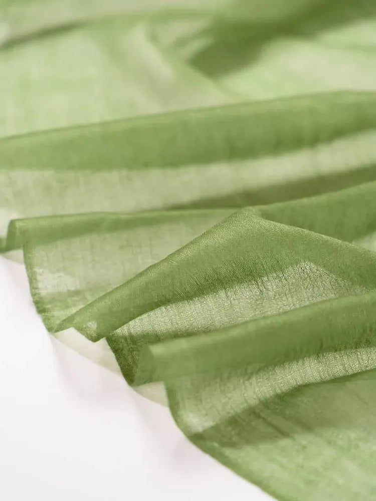 Featherlight Olive Green Cashmere Scarf