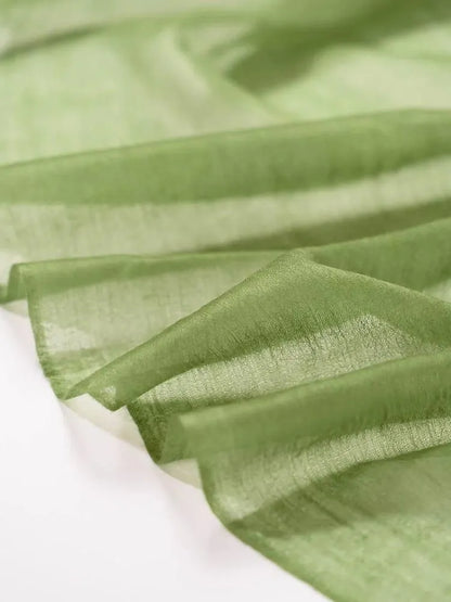 Featherlight Olive Green Cashmere Scarf