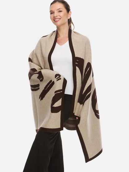 Sesame Dot Luxe Cashmere Blanket - Brown