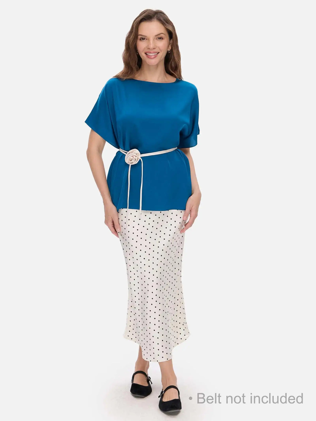 Teal Silk Ease Top