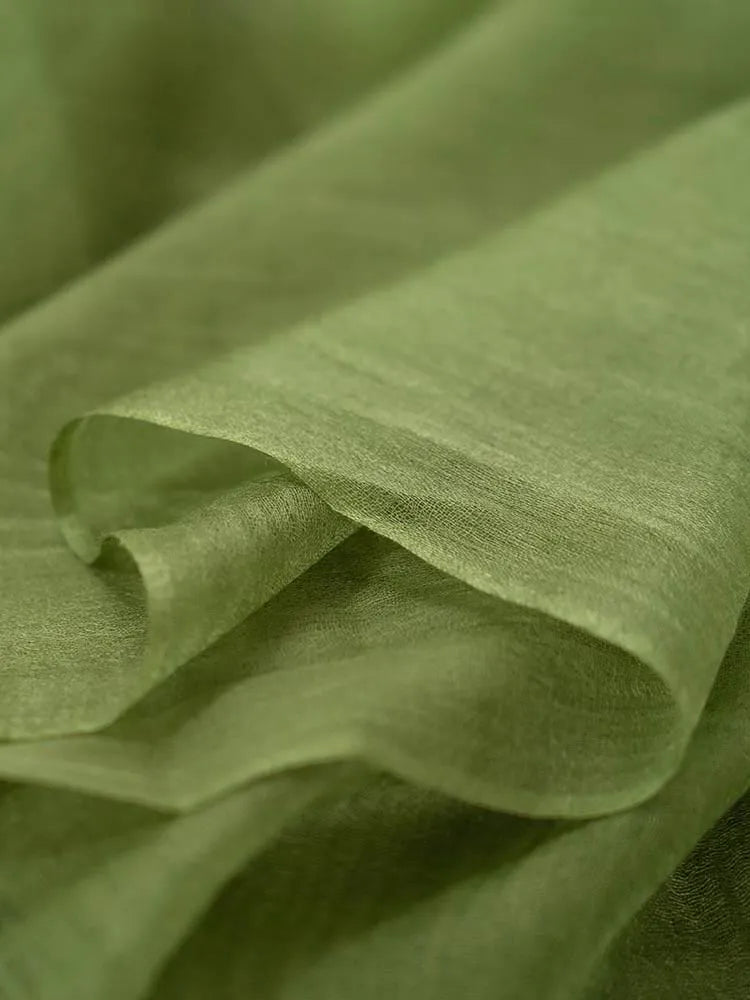 Featherlight Olive Green Cashmere Scarf
