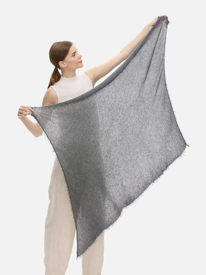 Gray CloudPuff Cashmere Scarf