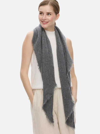 Gray CloudPuff Cashmere Scarf