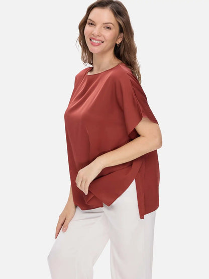 Clay Red Silk Ease Top