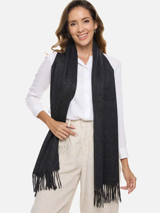 Charcoal Gray Cashmere Scarf