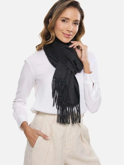 Charcoal Gray Cashmere Scarf