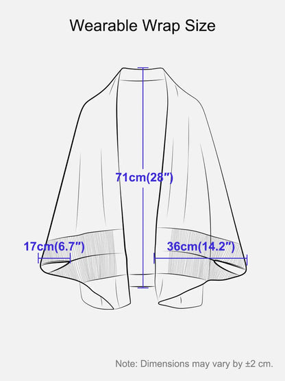 Wine Red Wearable Cashmere Wrap