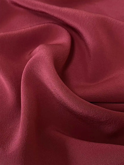 Wine Red Silk Relax Cardigan