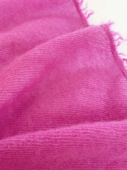 Fuchsia CloudPuff Cashmere Scarf