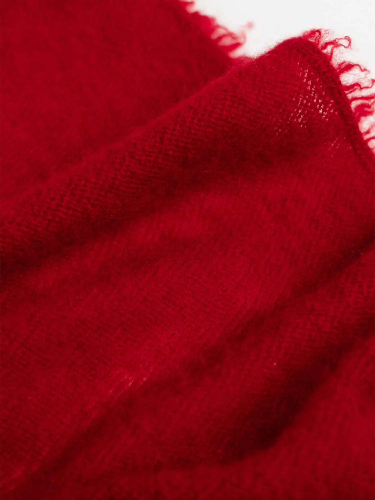 Red CloudPuff Cashmere Scarf