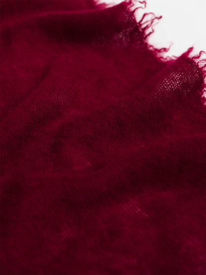 Wine Red CloudPuff Cashmere Scarf