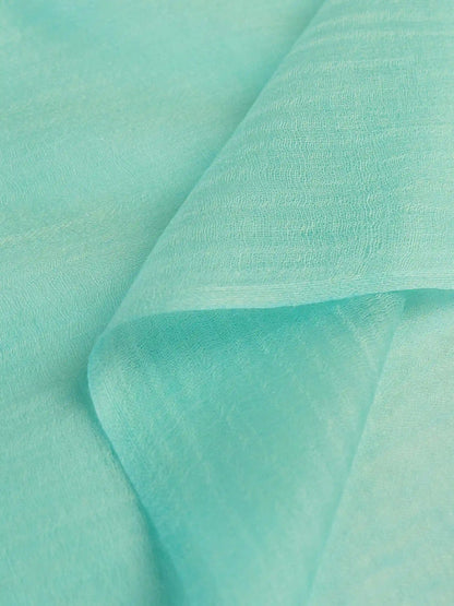 Featherlight Aqua Cashmere Scarf