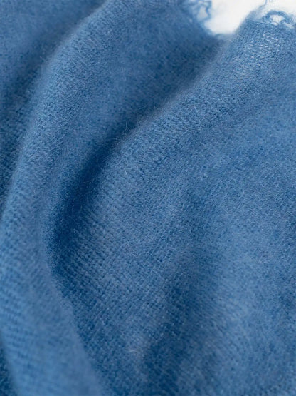 French Blue CloudPuff Cashmere Scarf