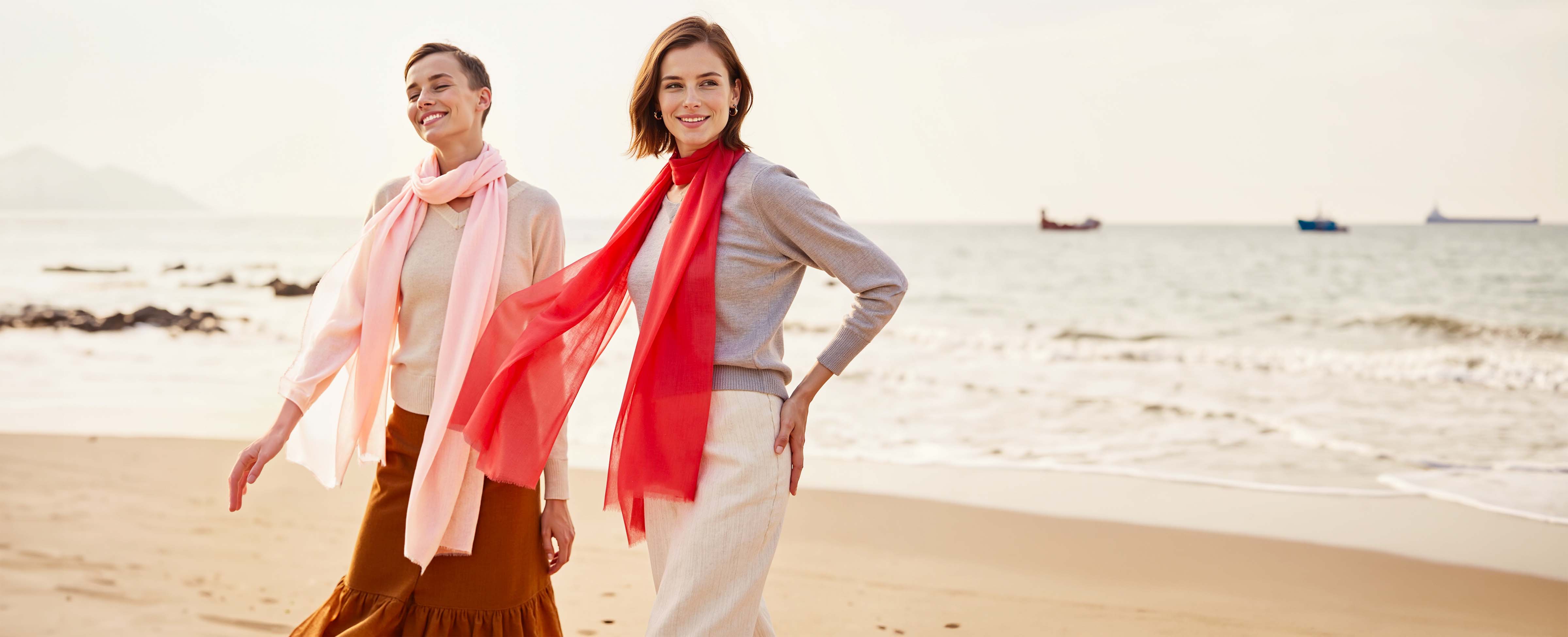 Featherlight cashmere scarf collection