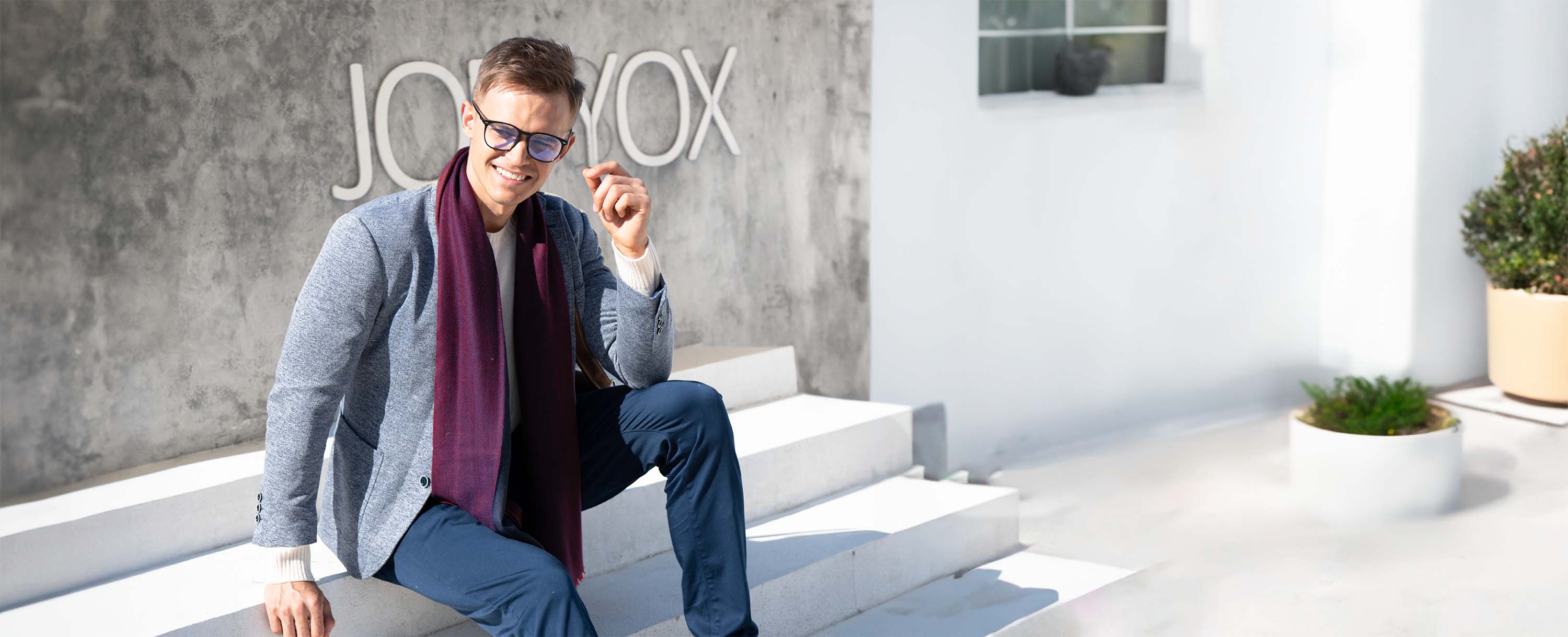 Men's cashmere scarf collection